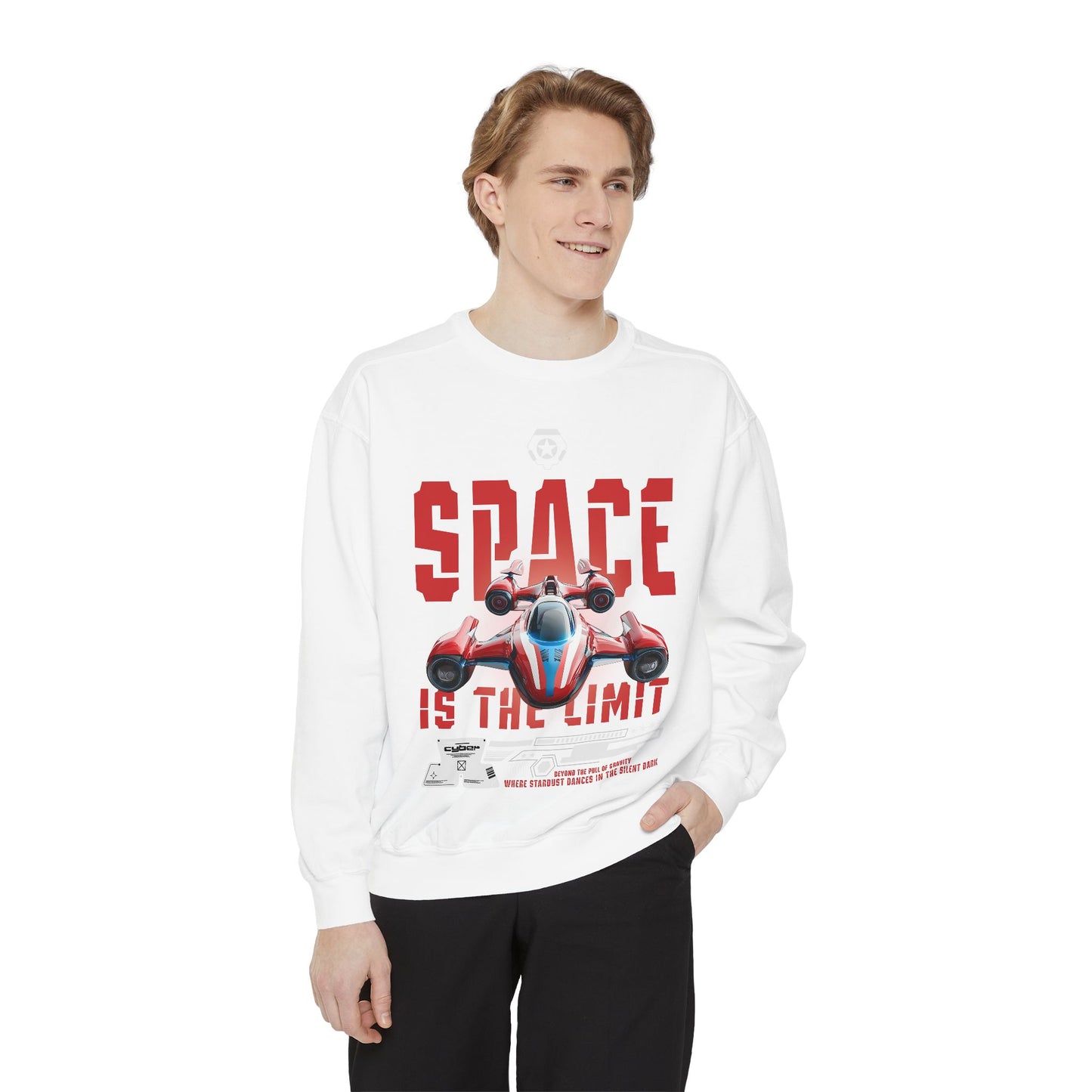 Space Is The Limit Sweatshirt - Retro Spacecraft Graphic Crewneck