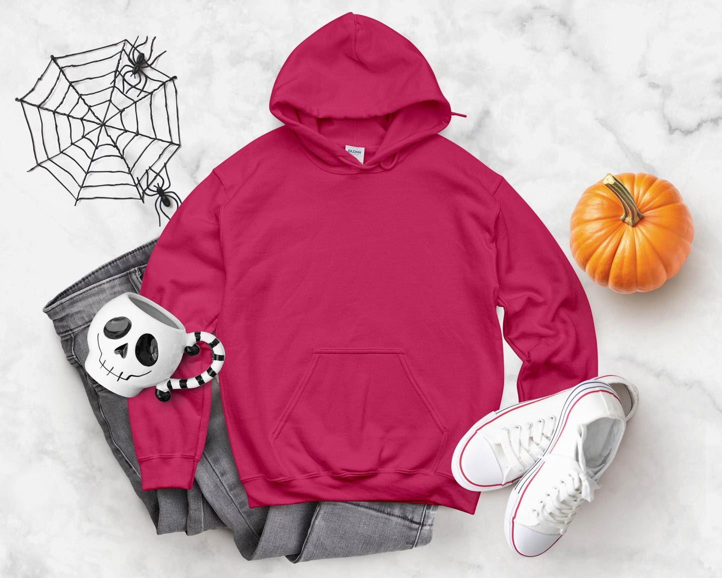 Halloween Hoodie Mockup Bundle, Cozy Fall Designs, Gildan 18500 Mockup, Digital Download, Autumn Apparel