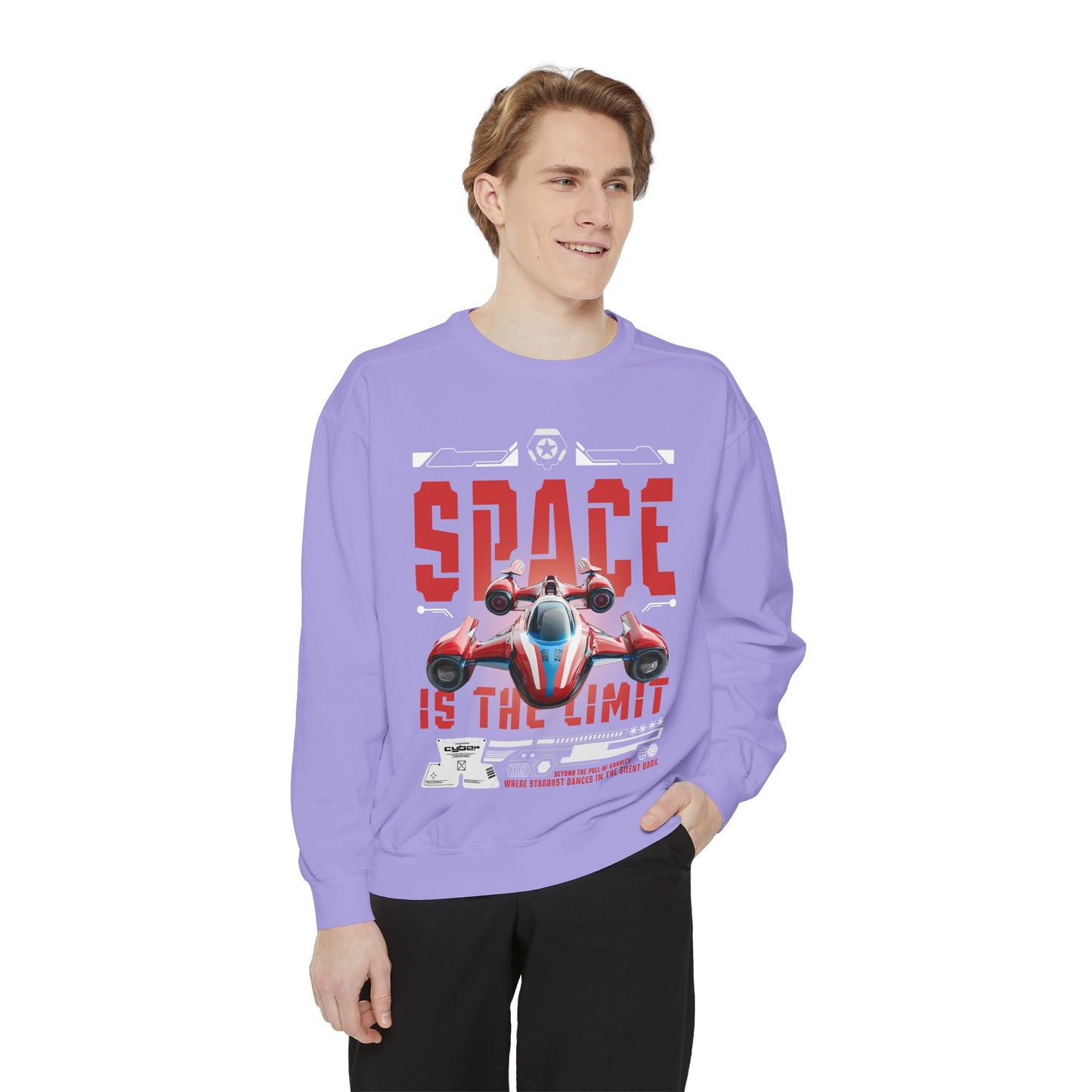 Space Is The Limit Sweatshirt - Retro Spacecraft Graphic Crewneck