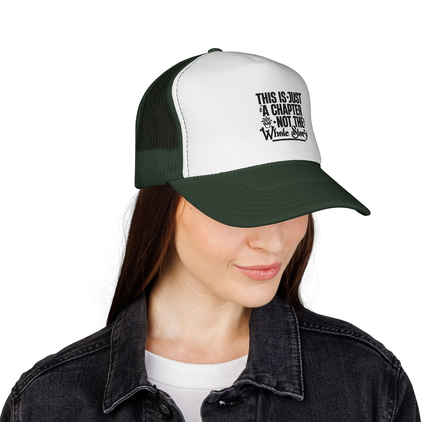 Trucker Cap — "This Is Just a Chapter, Not the Whole Story" Inspirational Mesh Hat