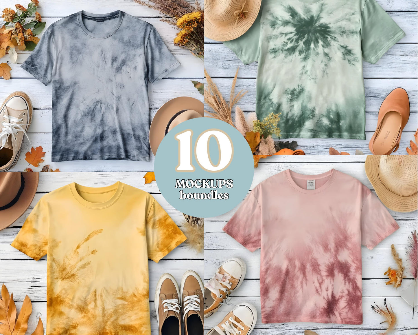 Comfort Colors 1745 Smoke Shirt Mockup, Flat Lay (PSD & JPEG Digital Download)