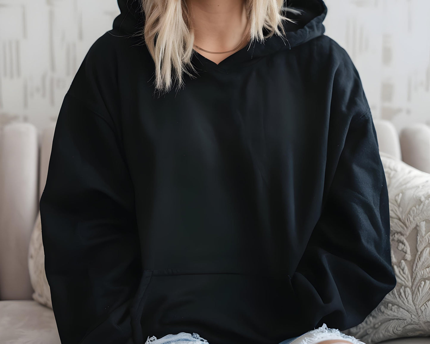 Gildan 18500 Hoodie Mockup Bundle, Boho Neutral, Real Model (JPEG & PSD)