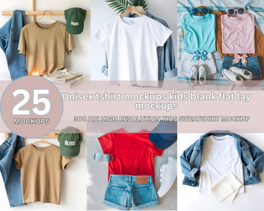 Kids Gildan 5000B Shirt Mockup Bundle | 20 Colors (Digital Download)