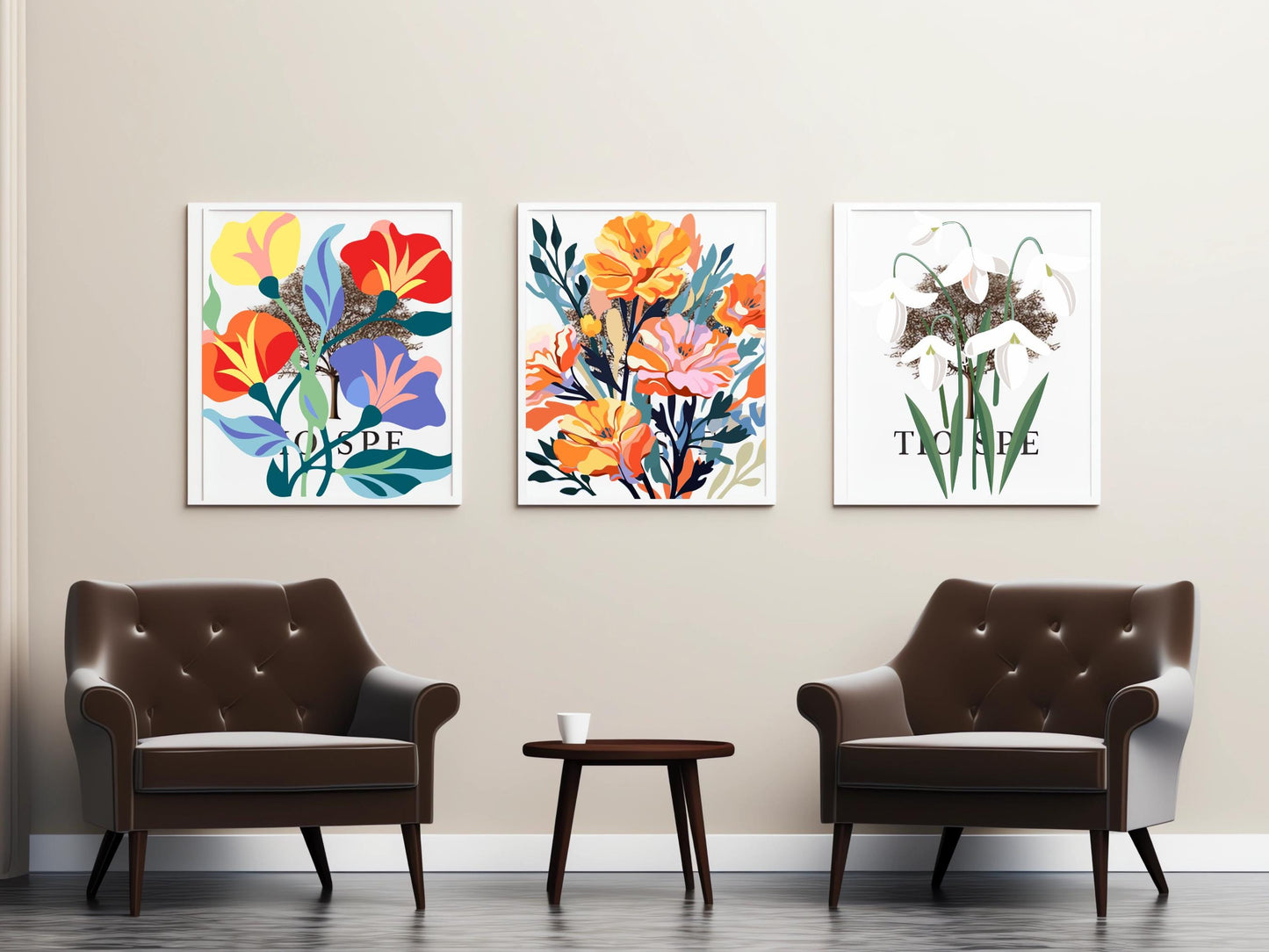 Stampa artistica astratta: arredamento minimalista boho per la casa (download digitale)