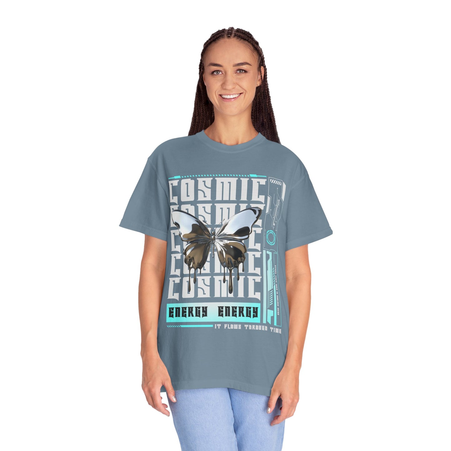 Butterfly Energy Graphic T-Shirt — Cosmic Drip Streetwear Tee