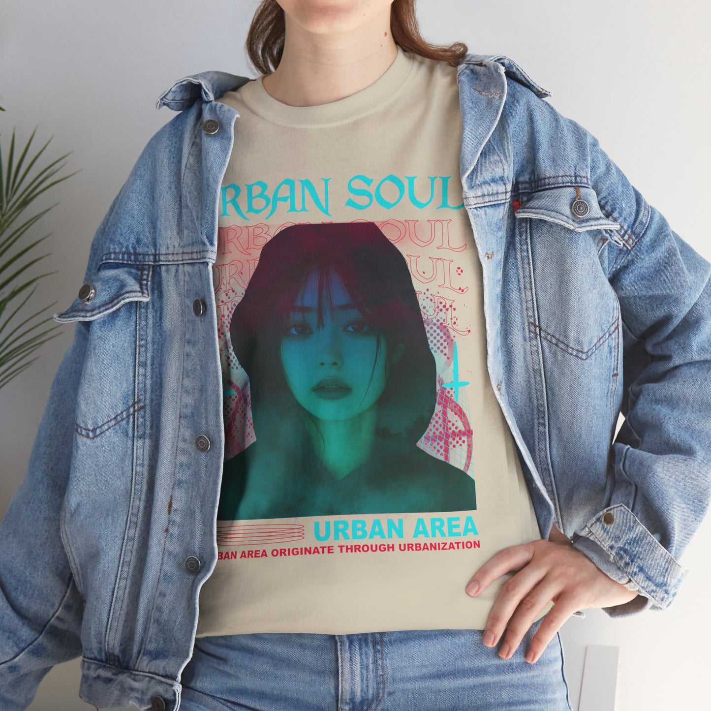 Urban Soul Graphic Tee — Vintage Vaporwave Portrait T-Shirt