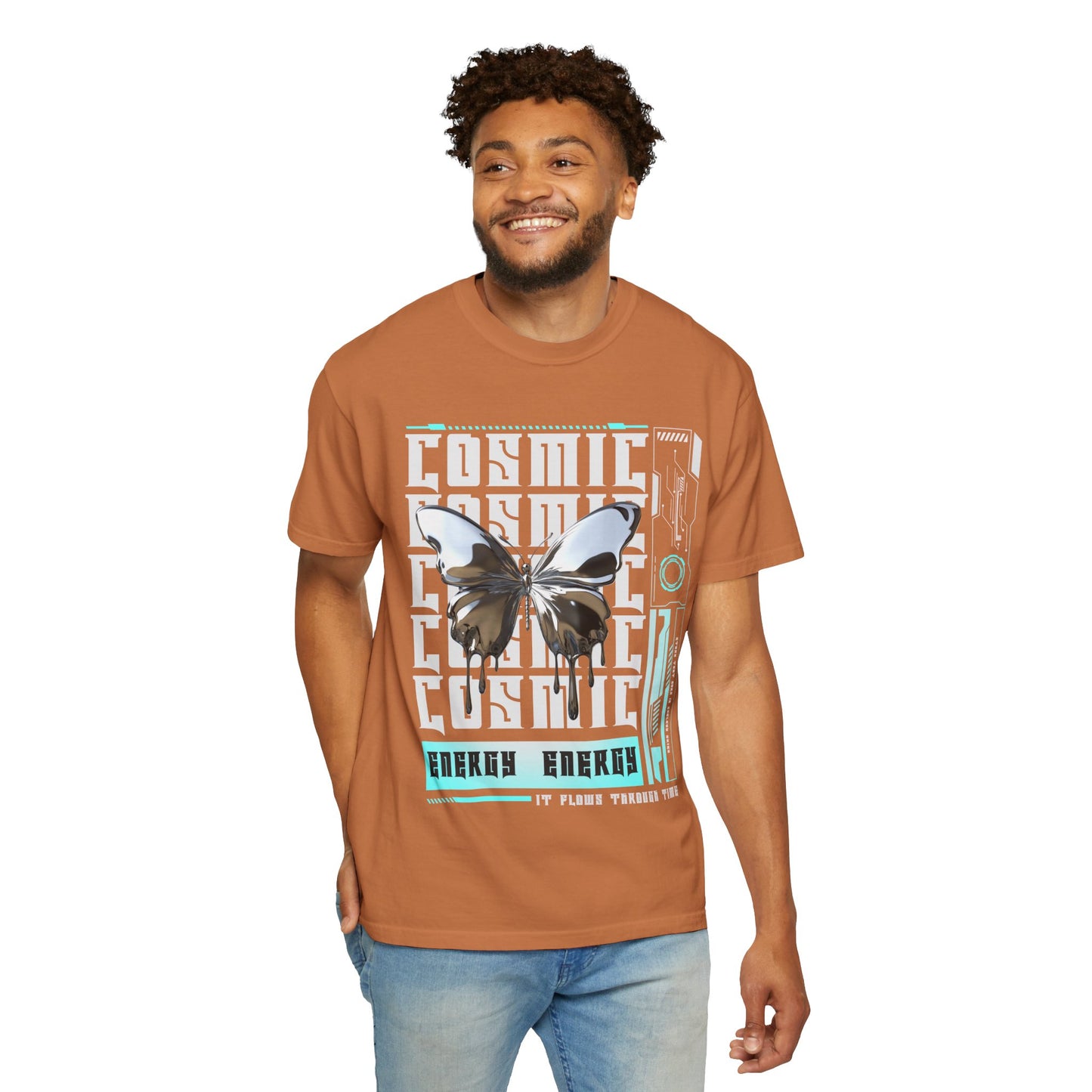 Butterfly Energy Graphic T-Shirt — Cosmic Drip Streetwear Tee