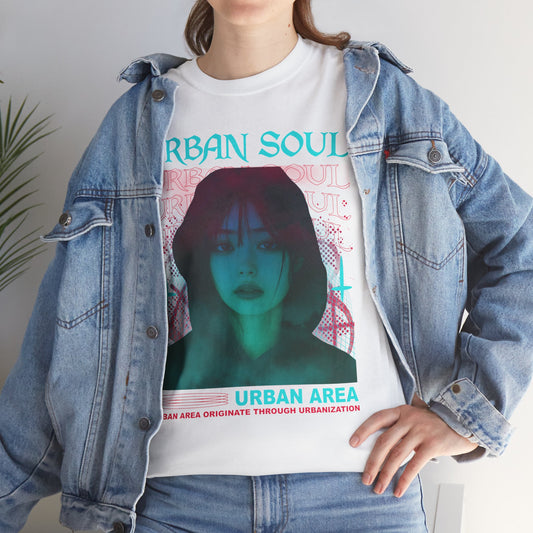 Urban Soul Graphic Tee — Vintage Vaporwave Portrait T-Shirt