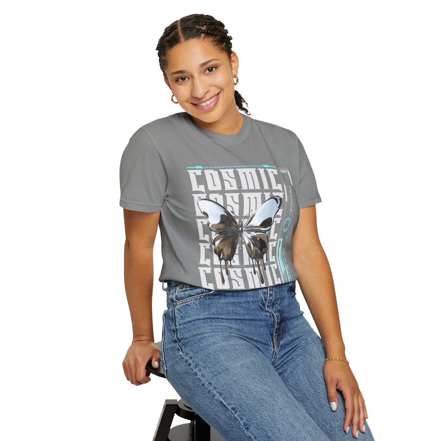 Butterfly Energy Graphic T-Shirt — Cosmic Drip Streetwear Tee