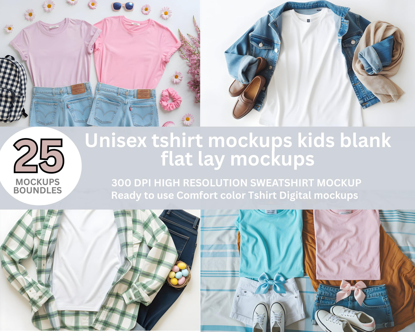 Pacchetto mockup di magliette per bambini Gildan 5000B: 20 colori (download digitale)