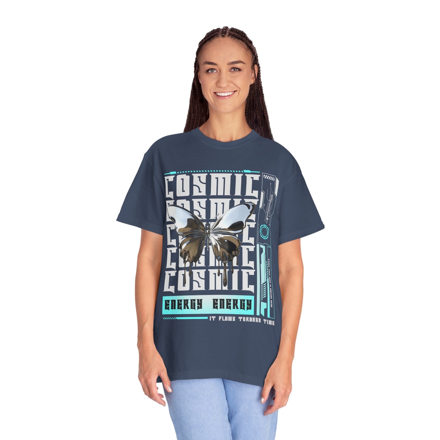 Butterfly Energy Graphic T-Shirt — Cosmic Drip Streetwear Tee