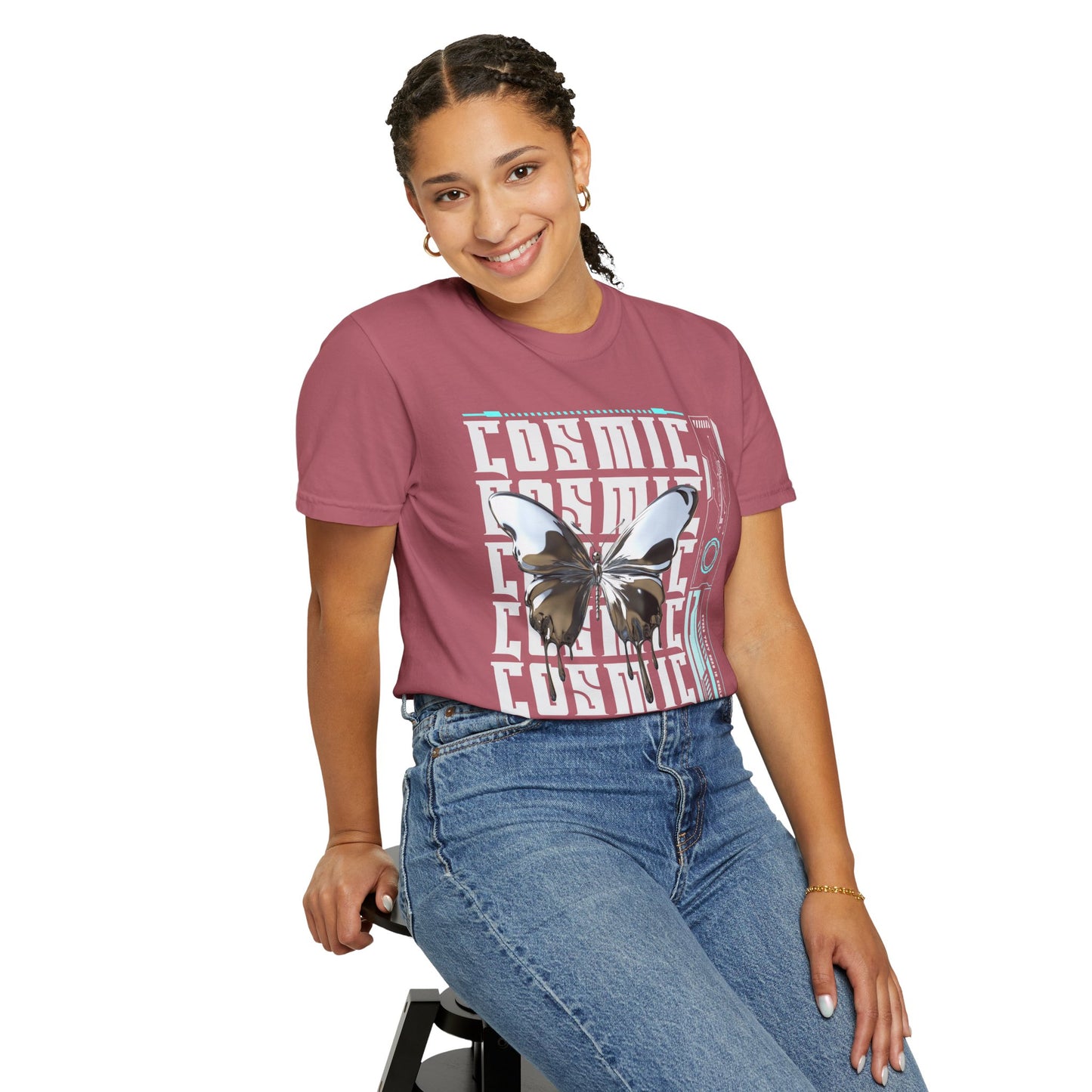 Butterfly Energy Graphic T-Shirt — Cosmic Drip Streetwear Tee