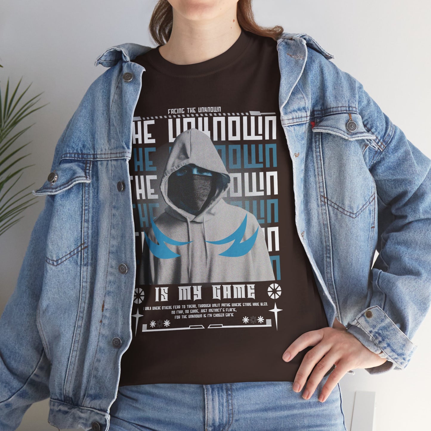 The Unknown Is My Home Hoodie Tee — Dark Aesthetic Hooded Figure Graphic T‑Shirt