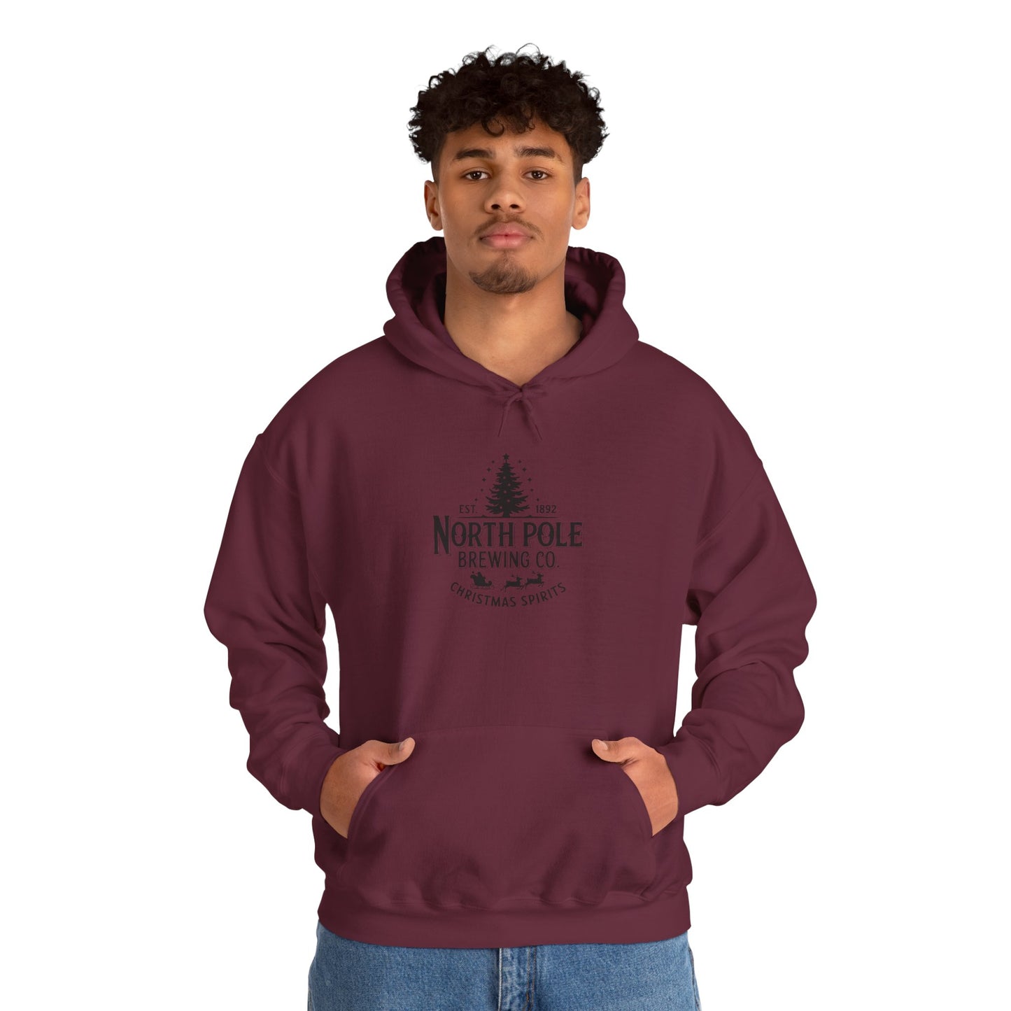 North Pole Brewing Co. Hoodie — Christmas Spirits Holiday Pullover