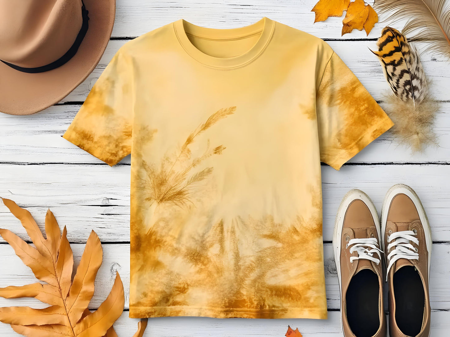 Mockup di camicia Comfort Colors 1745 Smoke: Trendy Flat Lay (download digitale)