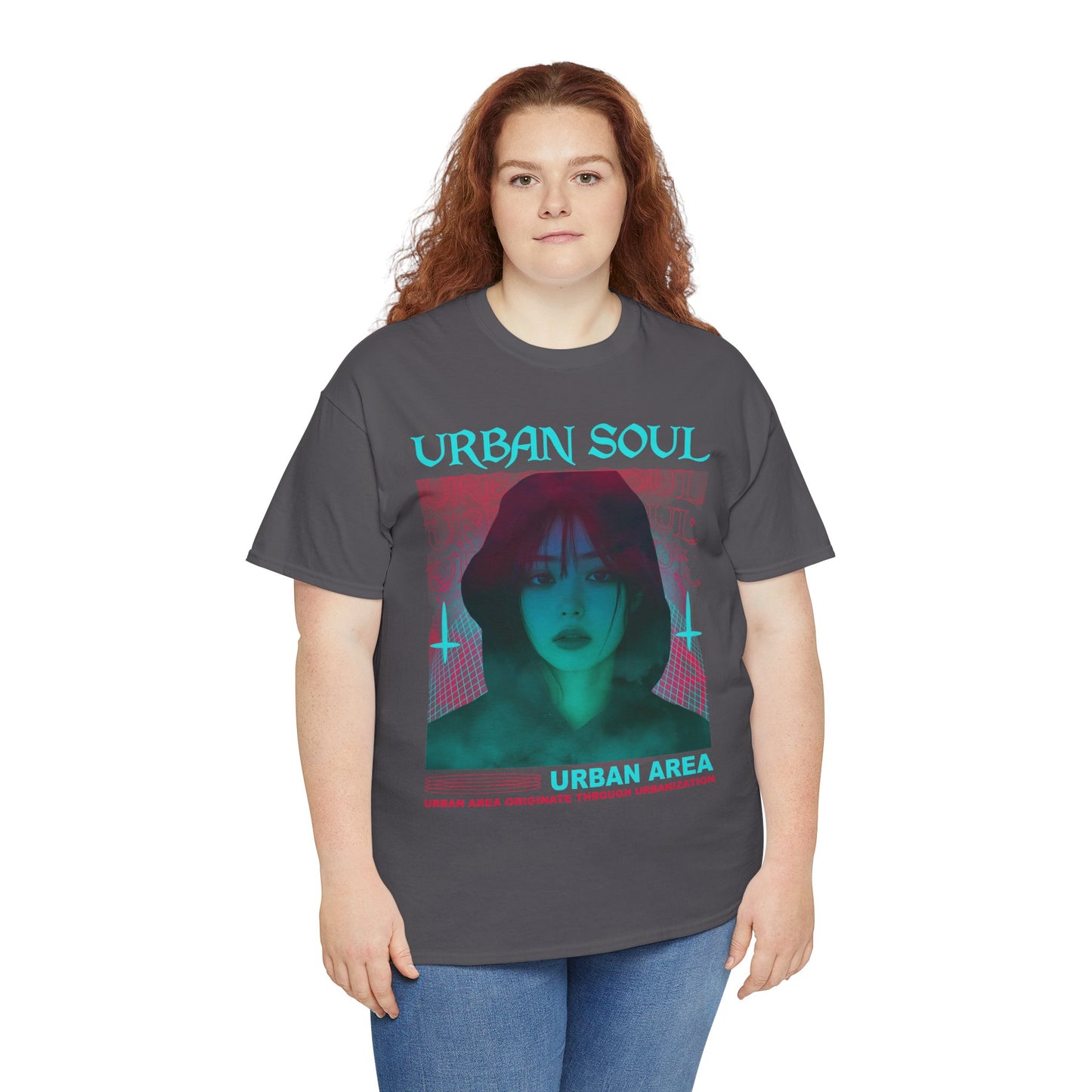 Urban Soul Graphic Tee — Vintage Vaporwave Portrait T-Shirt