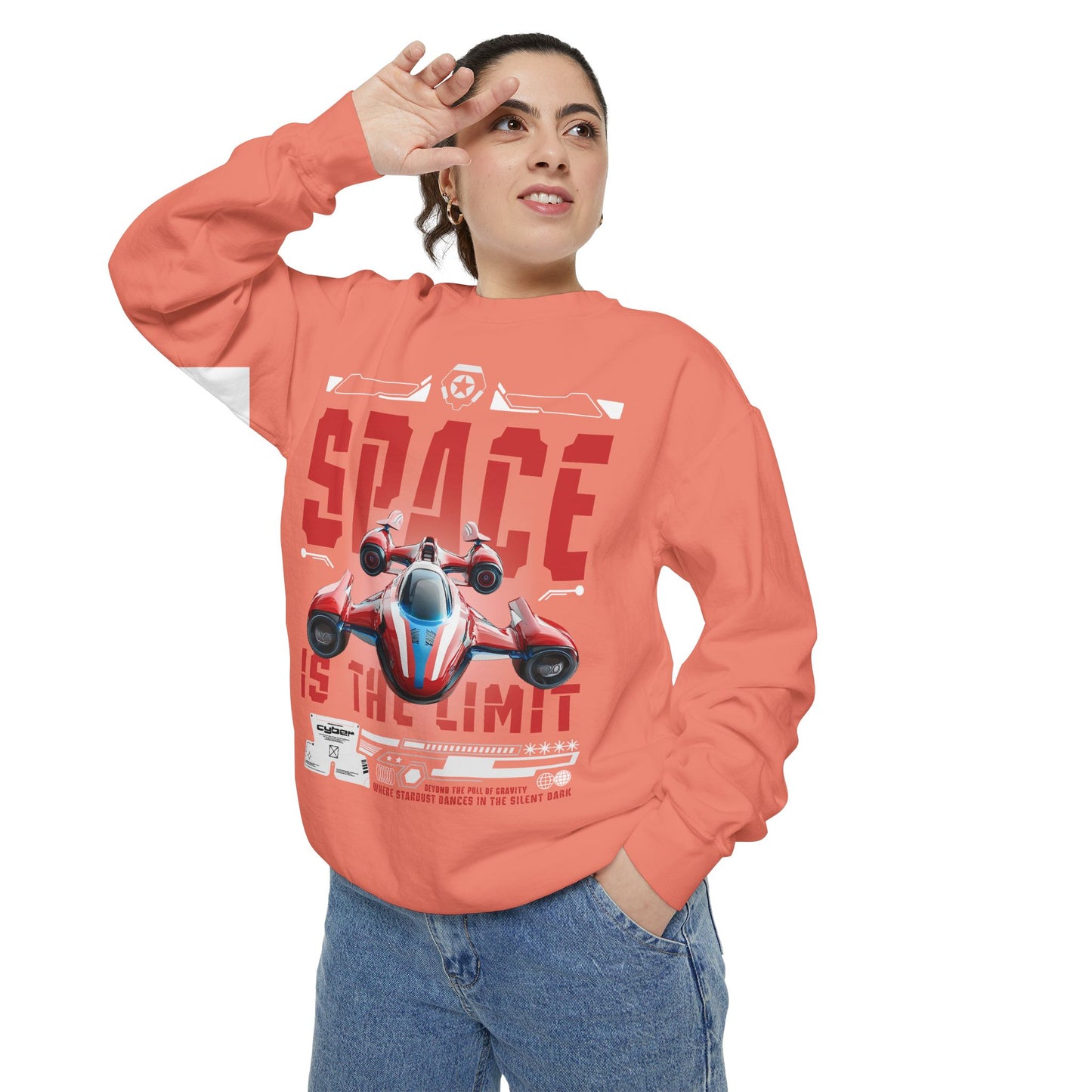 Space Is The Limit Sweatshirt - Retro Spacecraft Graphic Crewneck