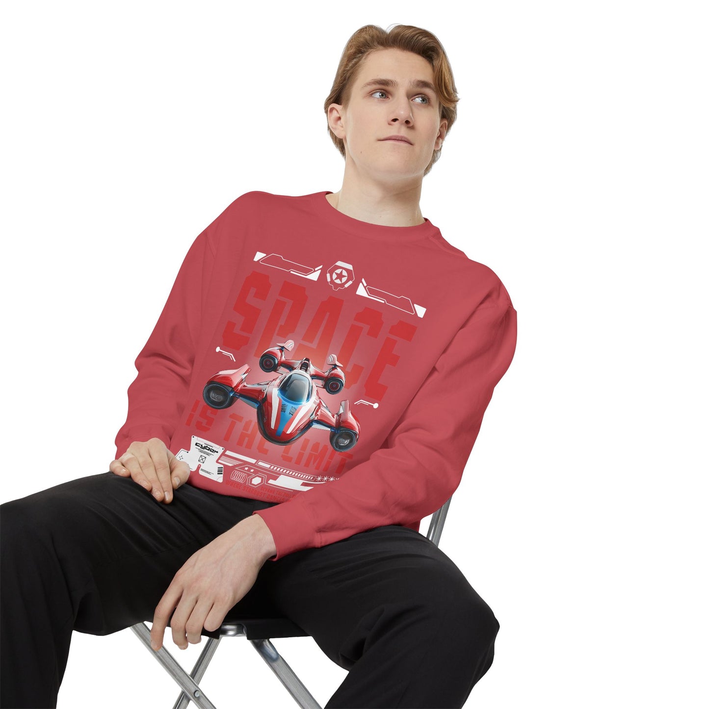 Space Is The Limit Sweatshirt - Retro Spacecraft Graphic Crewneck
