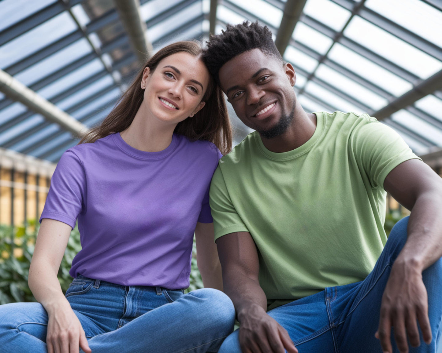 Comfort Colors C1717 Couple T-Shirt Mockup (Instant Download)