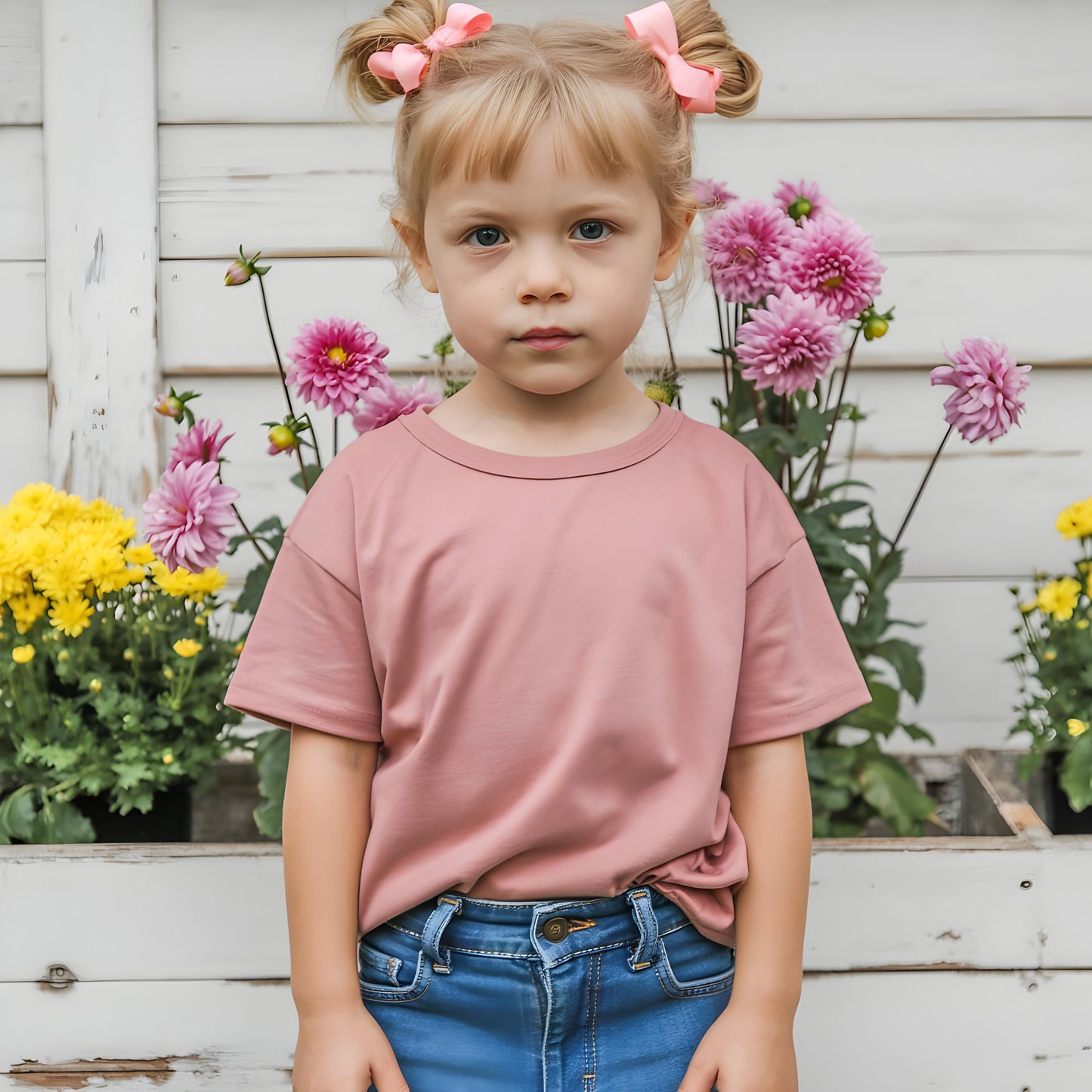 25 Kids T-Shirt Mockups, Bella Canvas 3001Y (PSD + JPEG)