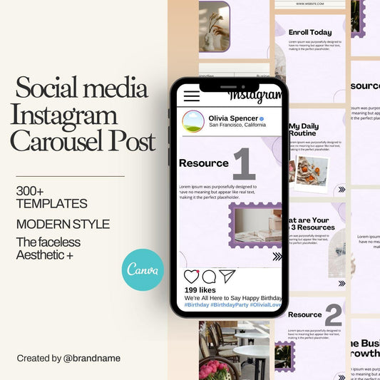 Elegant Instagram Carousel Templates Beige Neutral Aesthetic Canva Templates for Coaches, Creators Personal Brands Editable Portrait IG Post