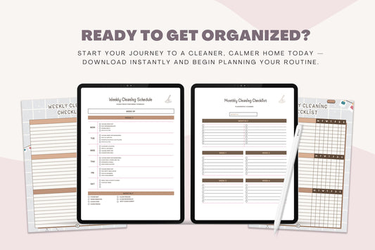 Printable Cleaning Checklist: Daily & Weekly Schedule (Digital Download)