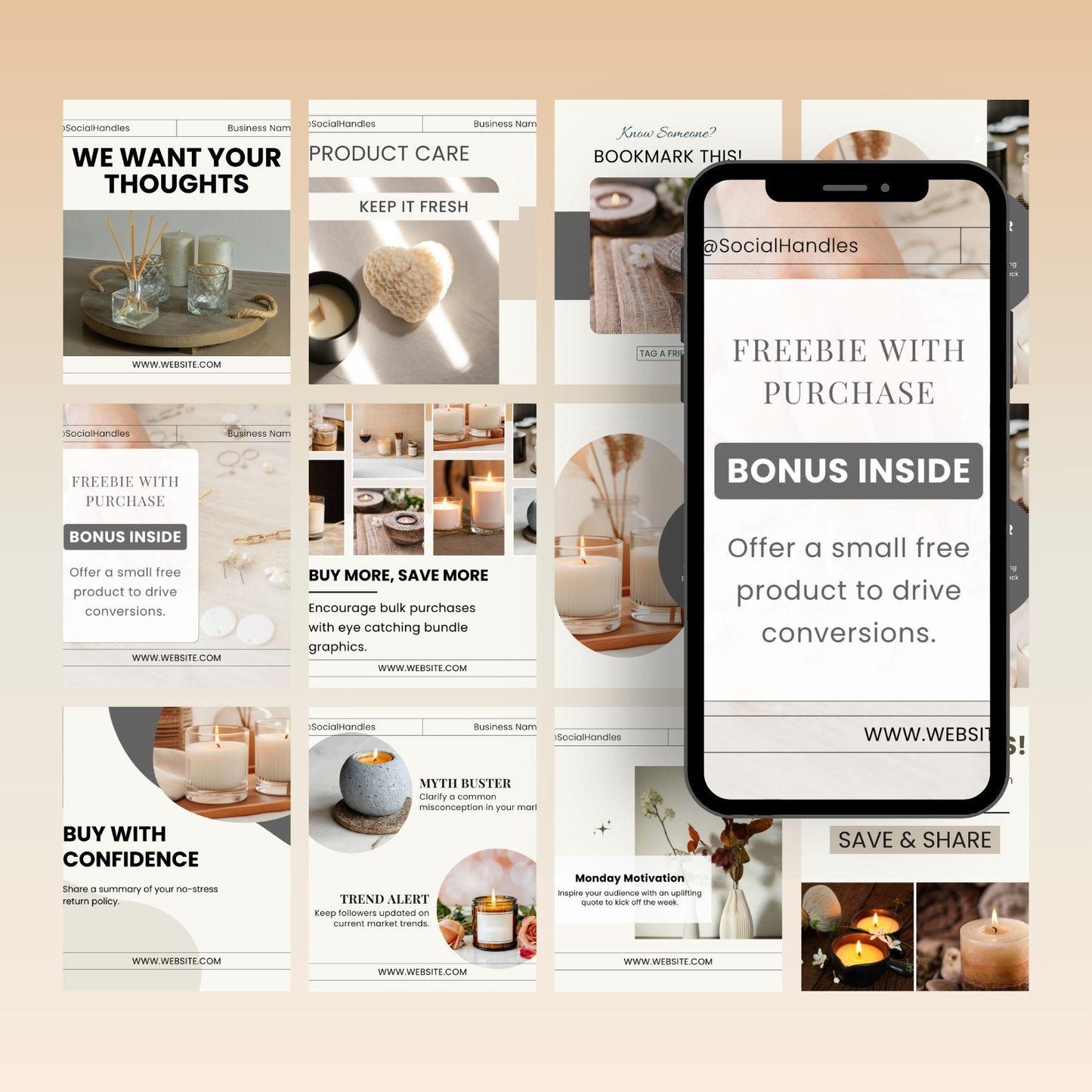Social Media Business Templates Modern Canva for small business Instagram post, Social Media Managers Business Coaches Modern Templates