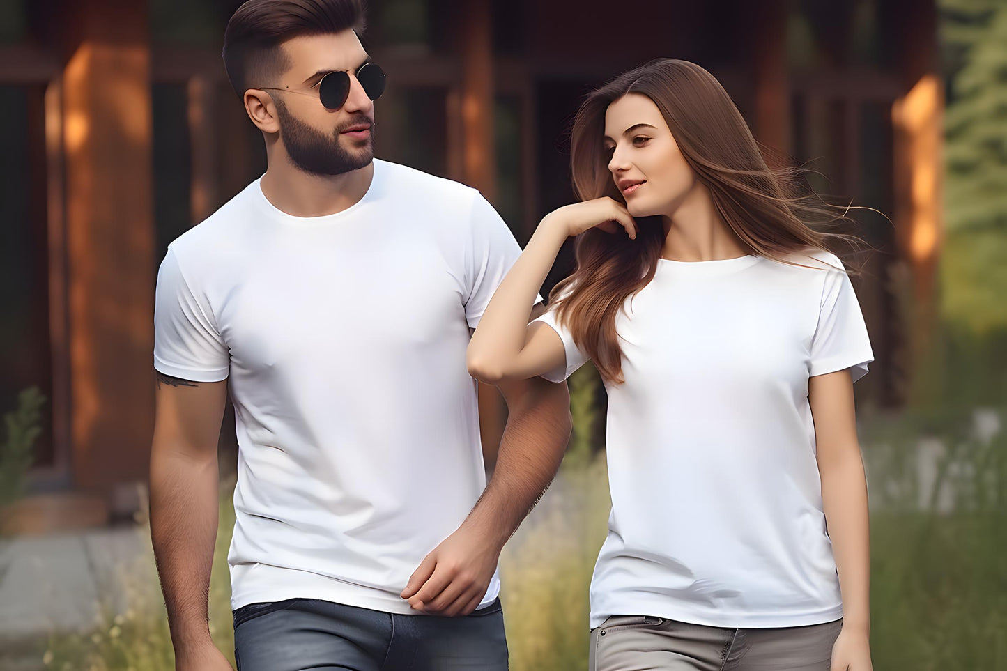 Comfort Colors C1717 Couple T-Shirt Mockup (Instant Download)